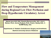 Flow and Temperature Management during Regional Low Flow Perfusion and Deep Hypothermic Circulatory Arrest