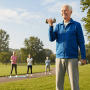 adult exercising